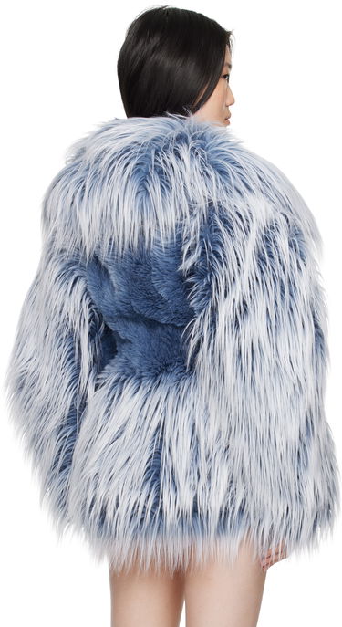 Frakker Diesel Faux-Fur Jacket Blå | A16453 0KNAB, 2