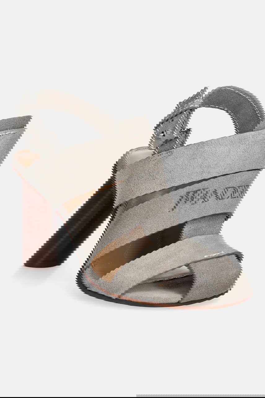 Sneakers og sko JW Anderson JW Anderson Suede Heeled Sandals Grå | SN0097.LA0359.929, 0