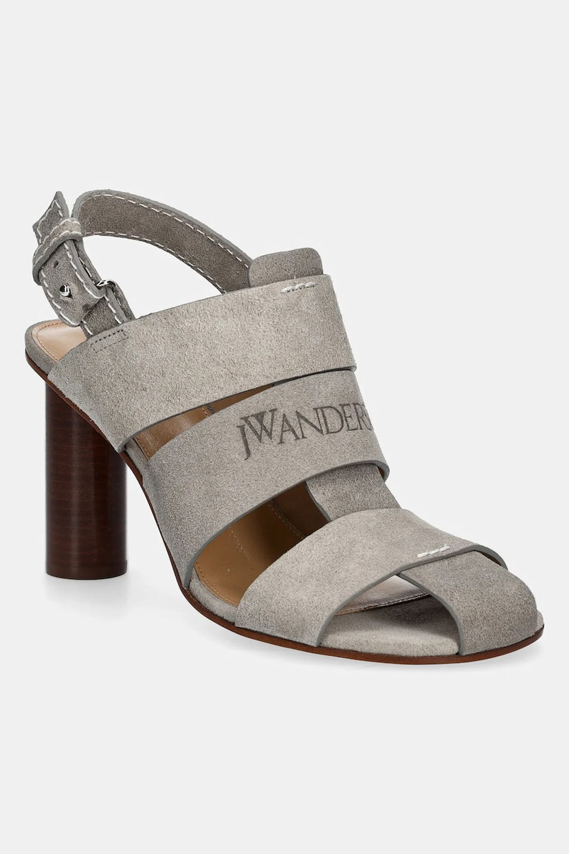 Sneakers og sko JW Anderson JW Anderson Suede Heeled Sandals Grå | SN0097.LA0359.929