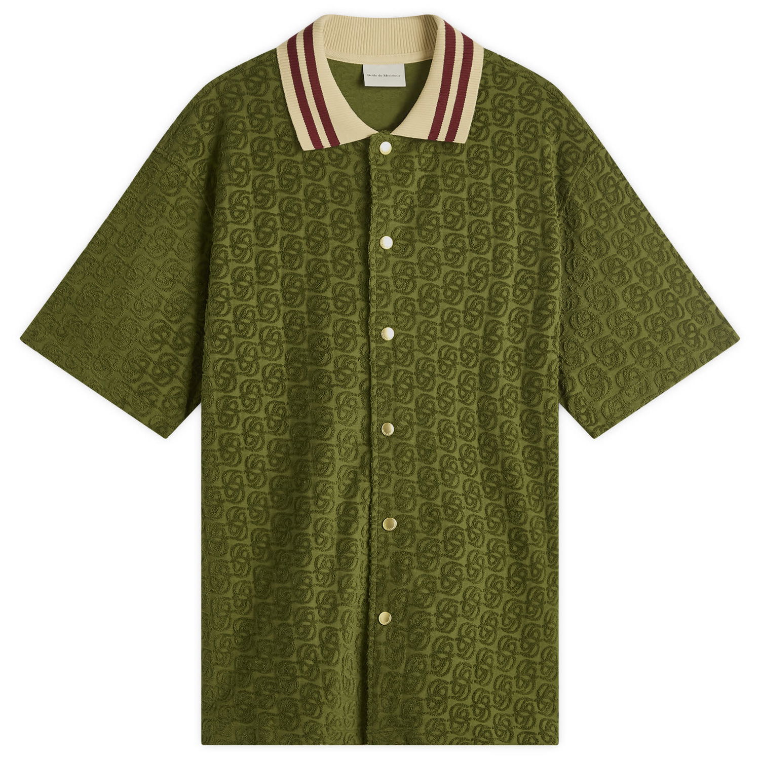 Polo skjorte Drôle de Monsieur Monogram Polo Shirt Grøn | H-SH221-CO201-DGN, 0