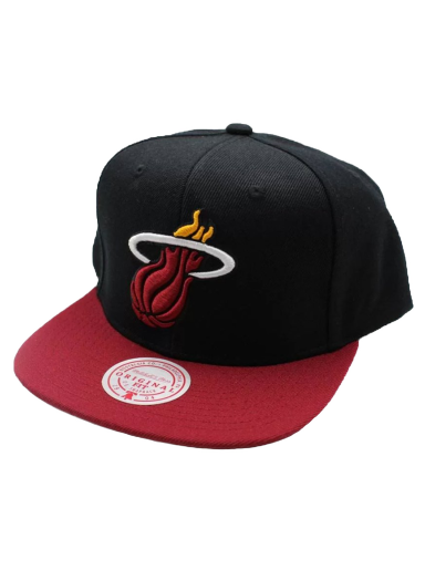 Kasket Mitchell & Ness NBA Team 2 Tone 2.0 Snapback Miami Heat Sort | HHSS3264-MHEYYPPPBKRD