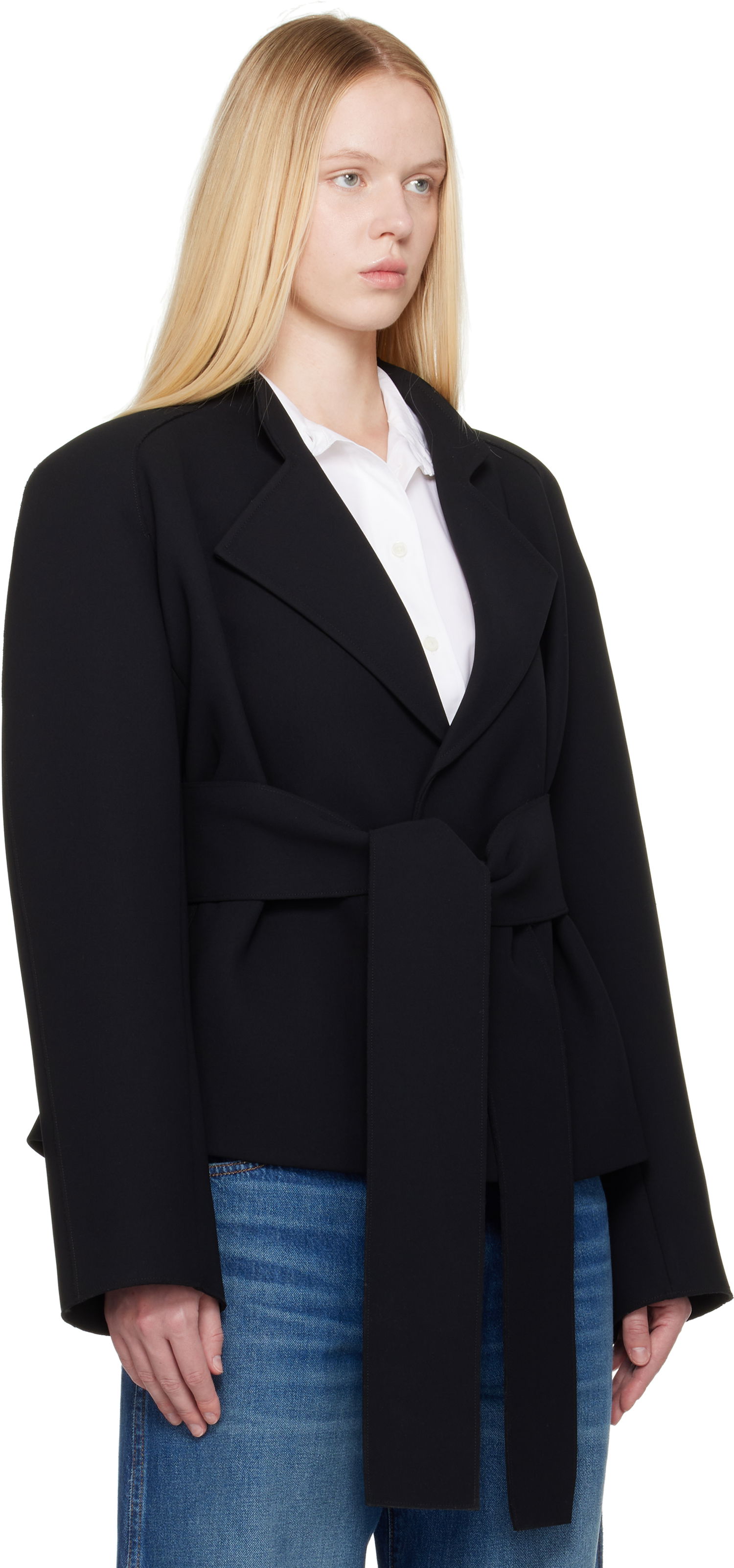 Jakke Khaite KHAITE Edith Belted Jacket Sort | 61814114, 1