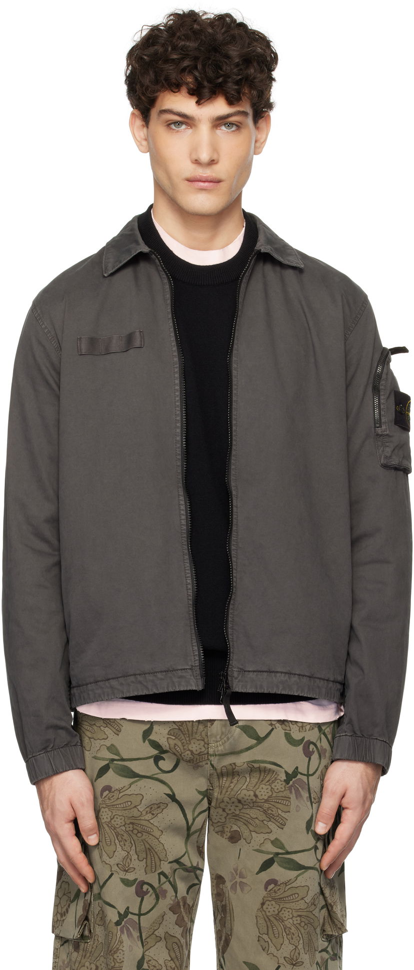 Jakke Stone Island Stone Island Organic Broken Twill 'OLD' Jacket Grå | K1S15 1200003 S0004