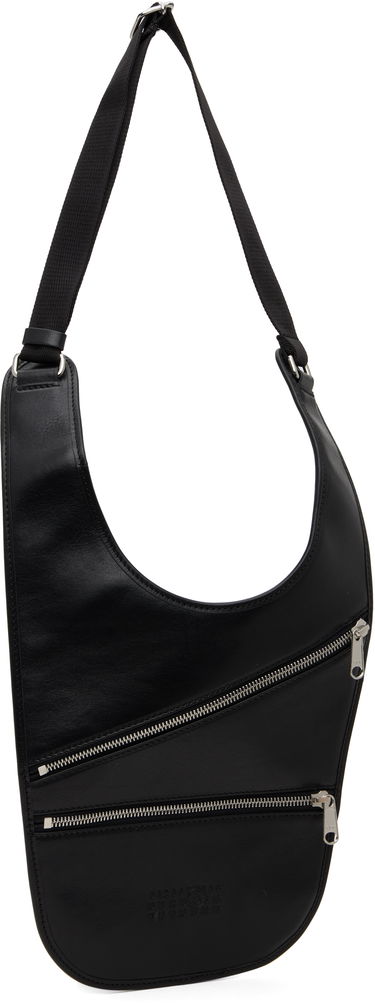 Taljetaske Maison Margiela MM6 Maison Margiela Flat Saddle Mini Bag Sort | SB5WG0026 P7253, 3