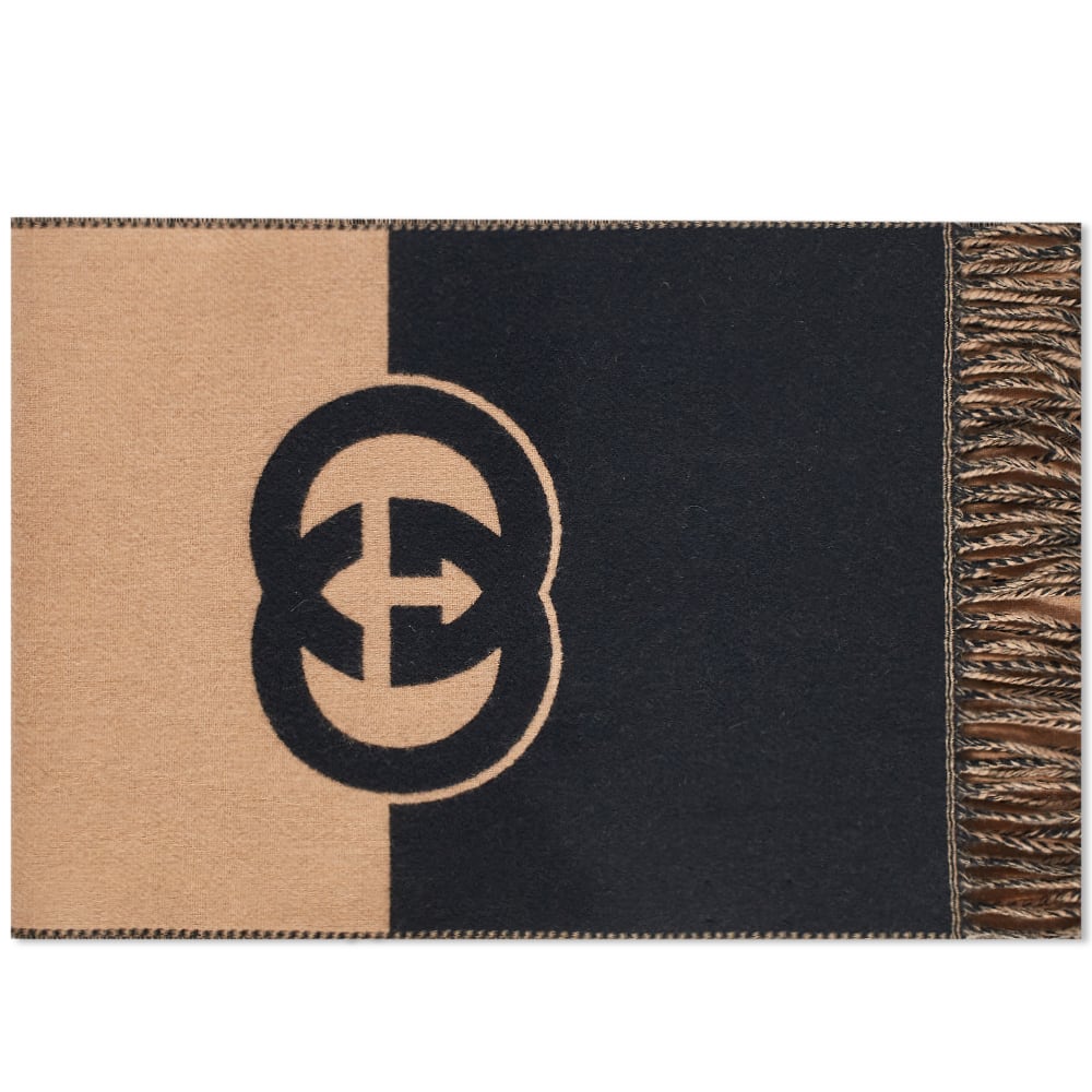 Tørklæde Gucci Interlock GG Logo Scarf Black Sort | 715497-4GAAA-1079, 0
