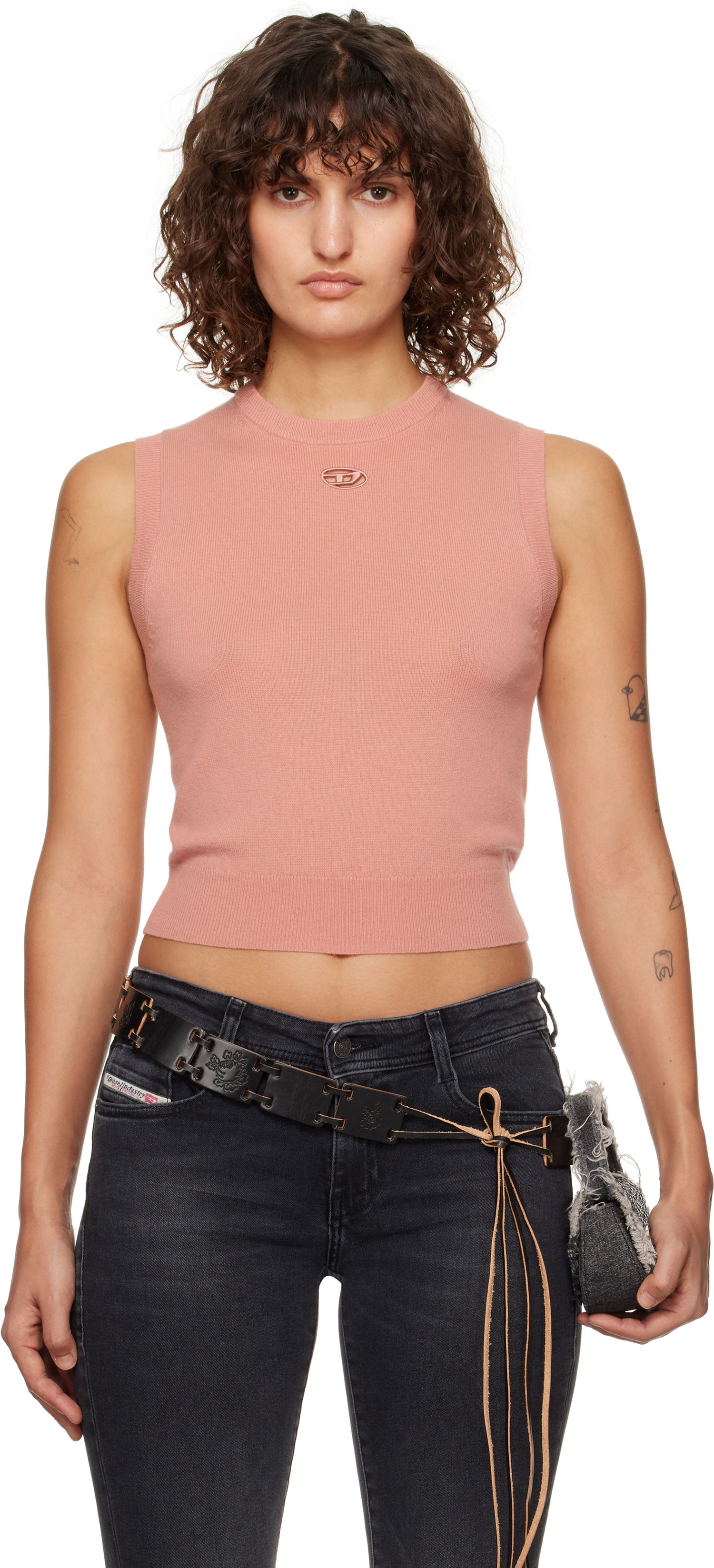 Sweater Diesel Sleeveless Sweater Lyserød | A14838 0GEAY, 0