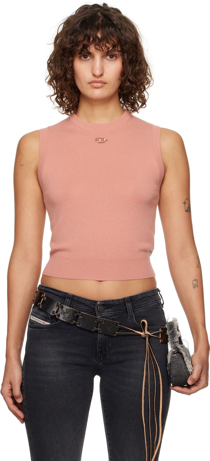 Sweater Diesel Sleeveless Sweater Lyserød | A14838 0GEAY