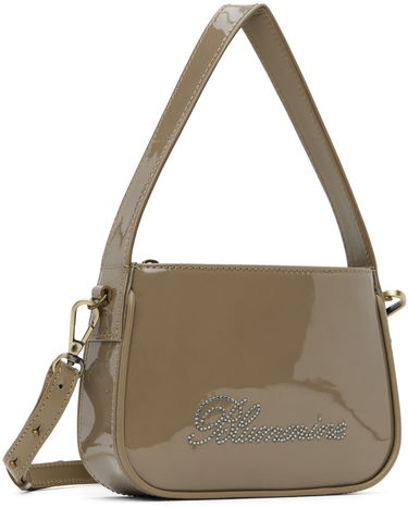 Håndtaske Blumarine Small Rhinestone Shoulder Bag Beige | P344W002A, 1