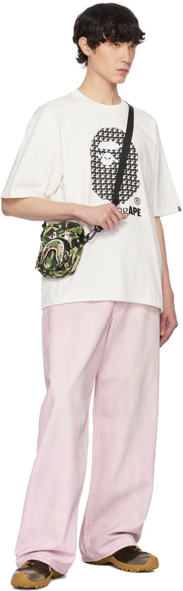 T-shirt BAPE Houndstooth Graphic T-Shirt Hvid | 001TEK801329M, 3