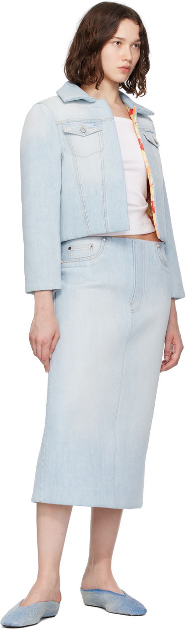 Jakke Acne Studios Acne Studios Padded Cropped Denim Jacket Blå | A90642-, 3