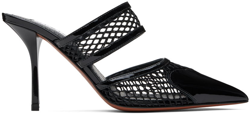 Sneakers og sko Alaïa 'Le Coeur' Fishnet Pointed Toe Mules Sort | AA3M053CK204