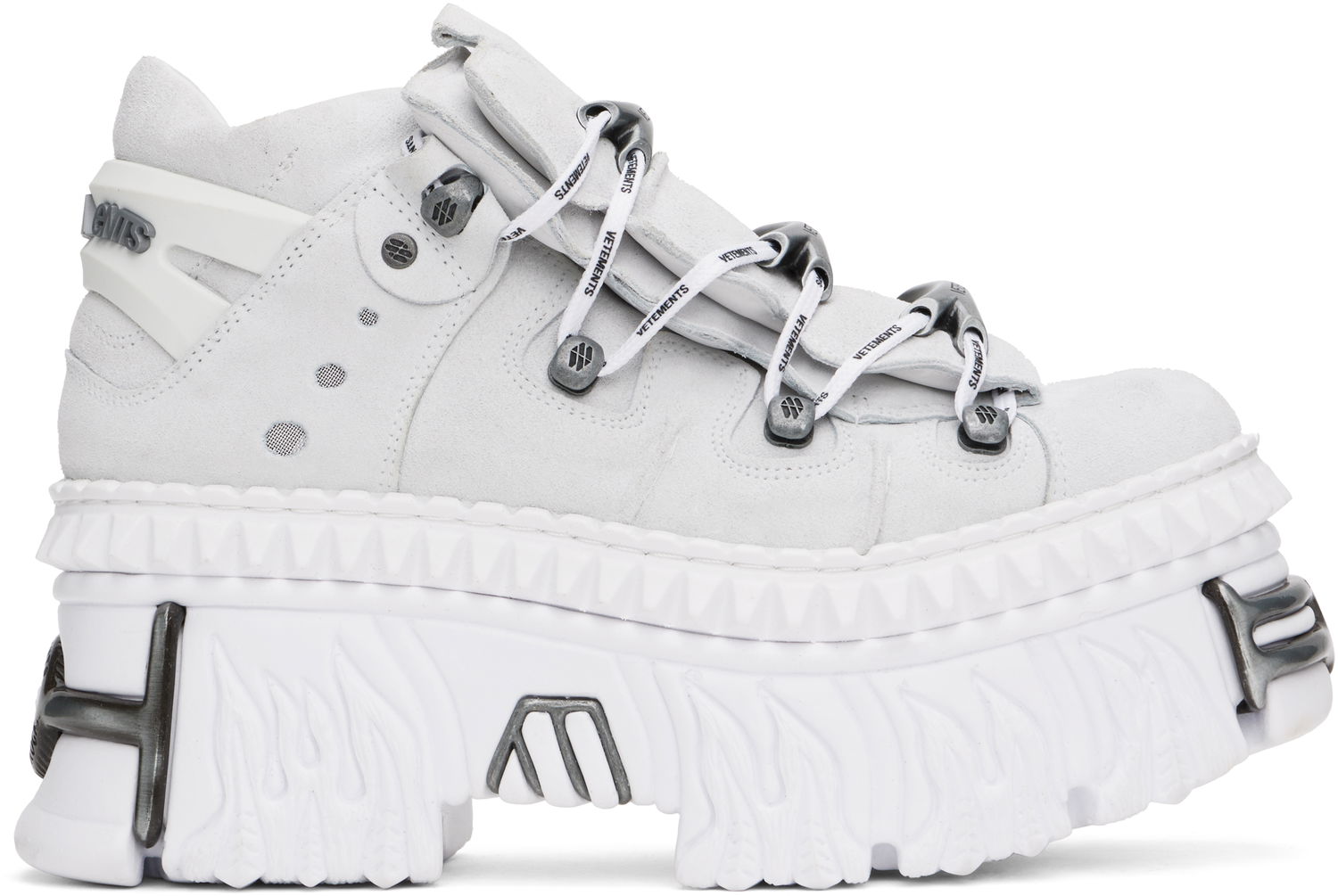 Sneakers og sko VETEMENTS New Rock Edition Fire Platform Hvid | UA66SN100W, 0