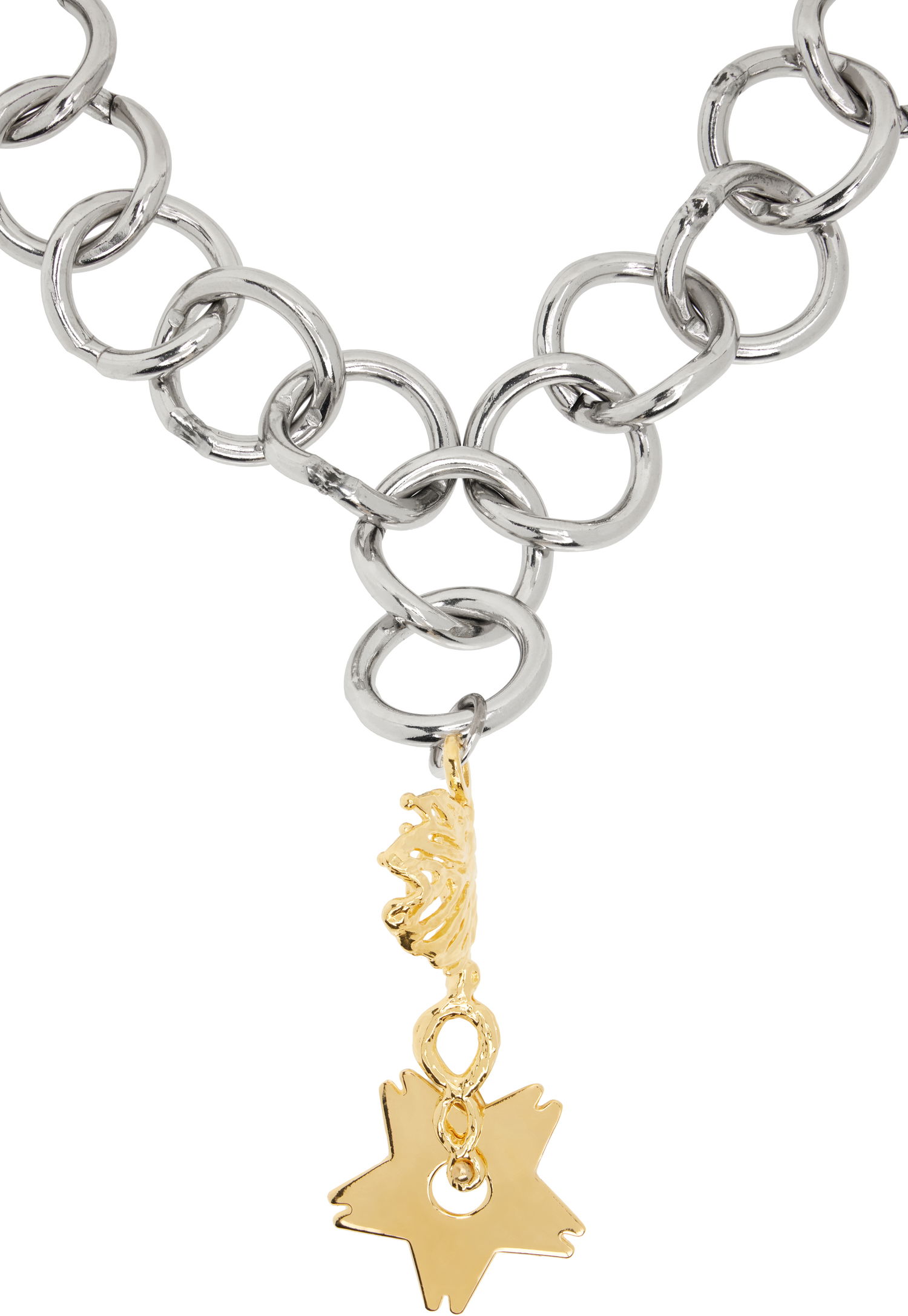Halskæde Chopova Lowena Chopova Lowena Fly Away Chain Necklace with Carabiner Clasp and Gold-Tone Pendant Metalisk | 6591, 1