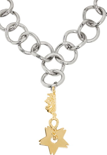 Halskæde Chopova Lowena Chopova Lowena Fly Away Chain Necklace with Carabiner Clasp and Gold-Tone Pendant Metalisk | 6591, 1