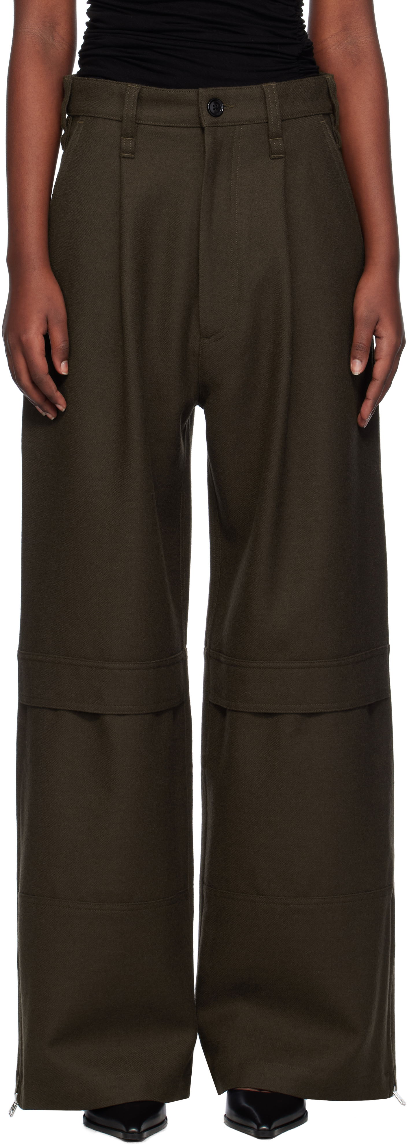 Cargo bukser AMI Cargo Trousers Grøn | FTR305.WV0018, 0