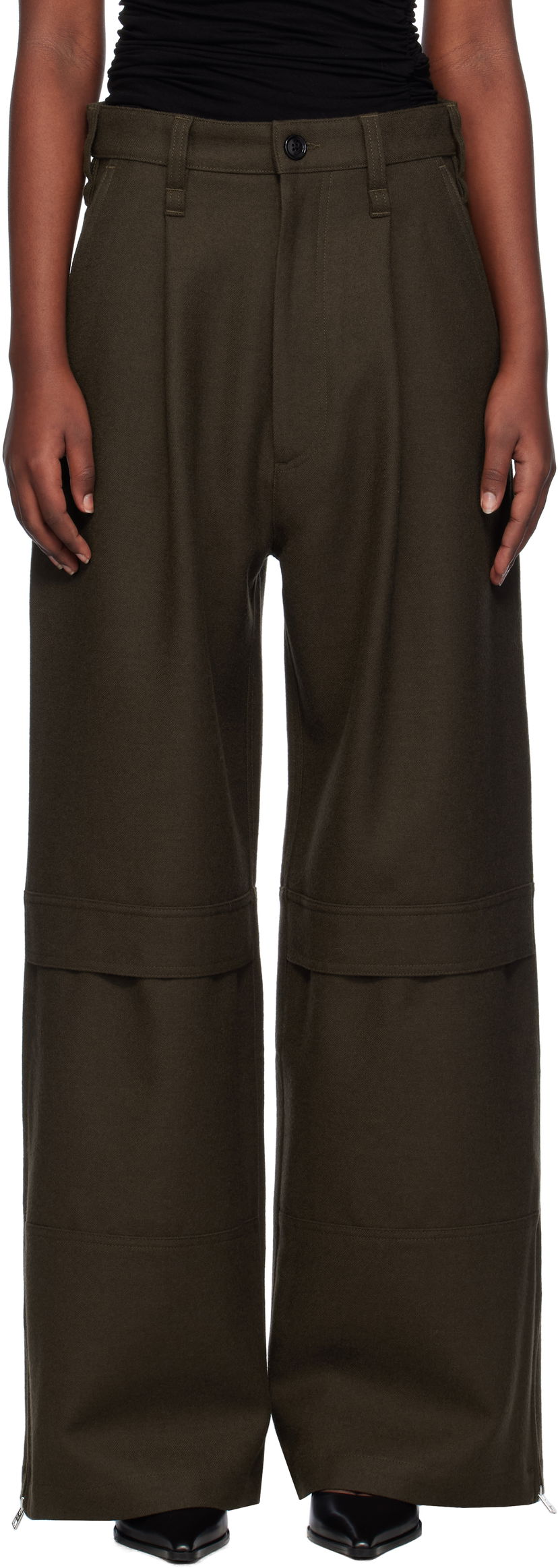 Cargo bukser AMI Cargo Trousers Grøn | FTR305.WV0018