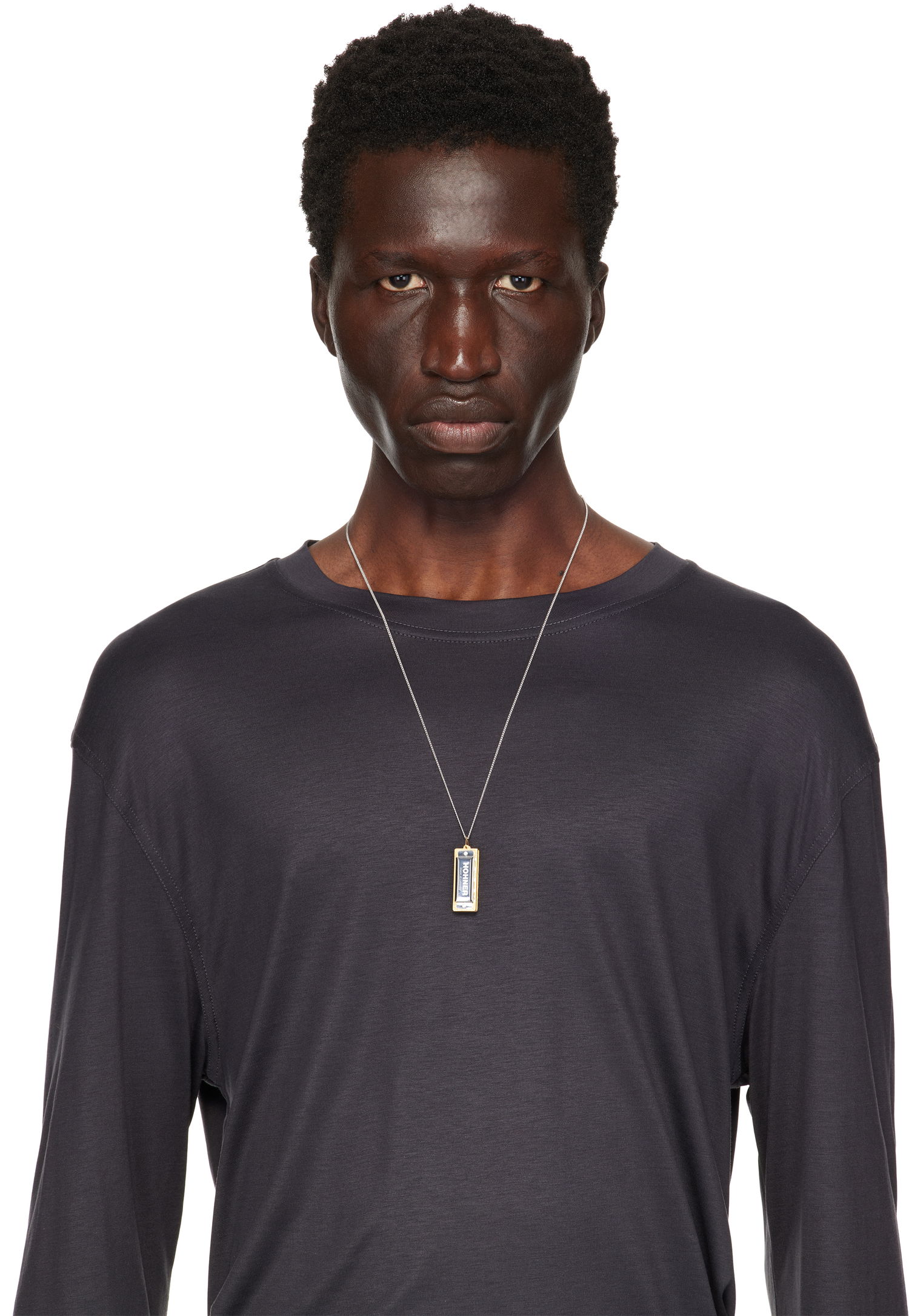 Halskæde LEMAIRE LEMAIRE HOHNER Edition Harmonica Pendant Necklace Metalisk | JW0034 LO0042, 1