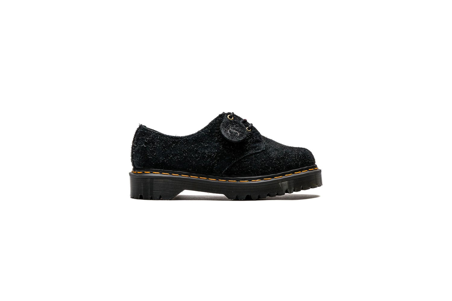 Sneakers og sko Dr. Martens Hairy Suede Platform Derby Shoe 1461 Bex Sort | 30596001, 0