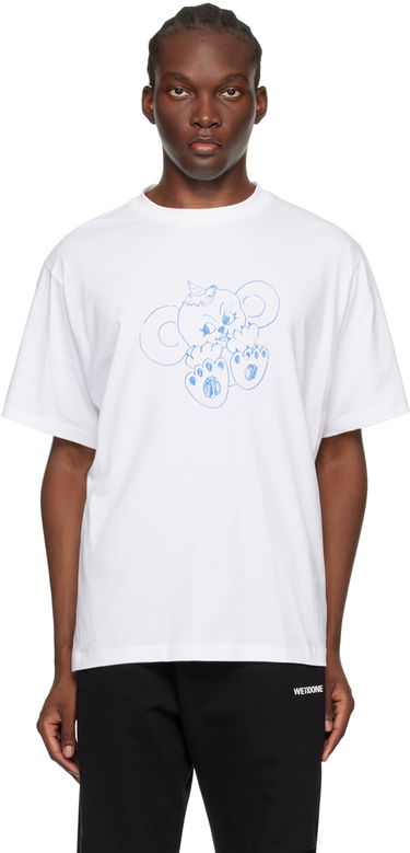 T-shirt We11done Monster Print T-Shirt Hvid | WD-TT2-24-790-U-IV, 0