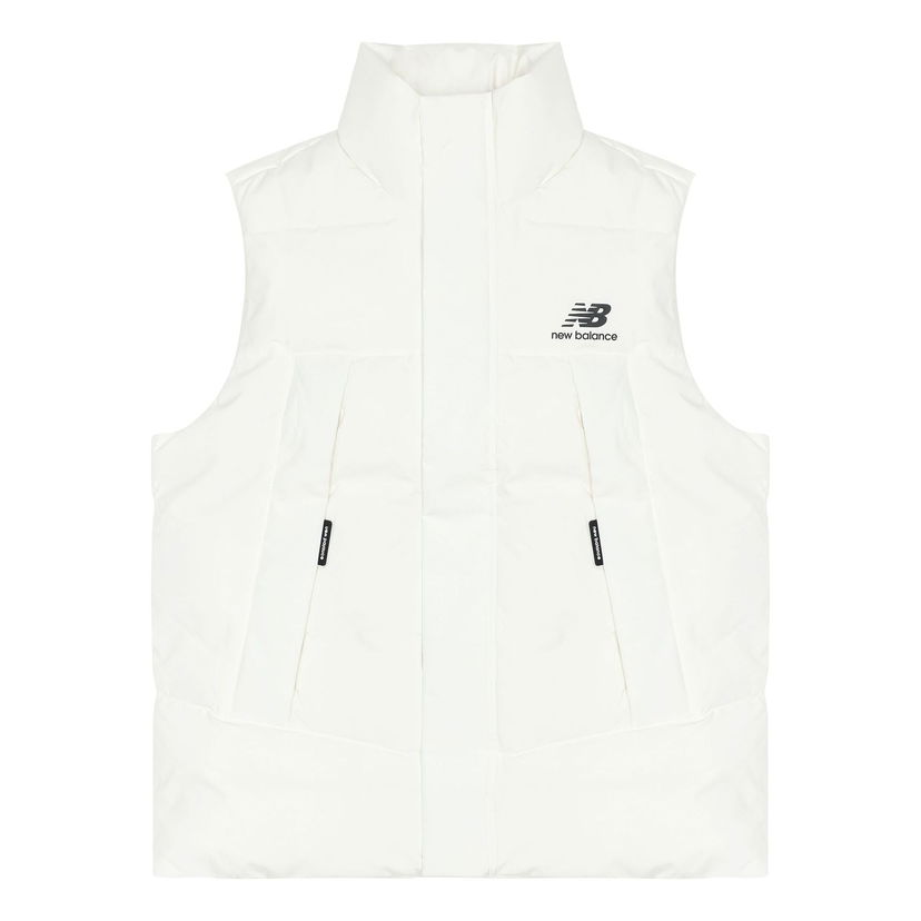 Vest New Balance Pocket Puffer Vest Hvid | AMV24360-CIC