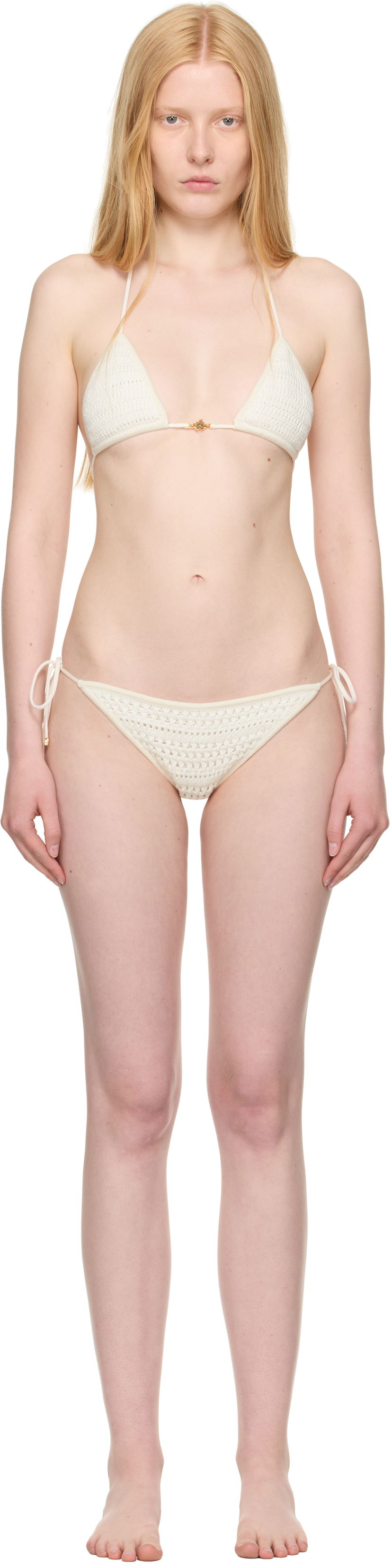Badetøj AMIRI AMIRI Crochet Bikini Hvid | AWKNRA1001