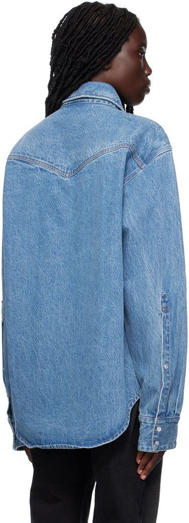 Skjorte VETEMENTS Flap Pocket Denim Shirt Blå | VL18SH250N, 2