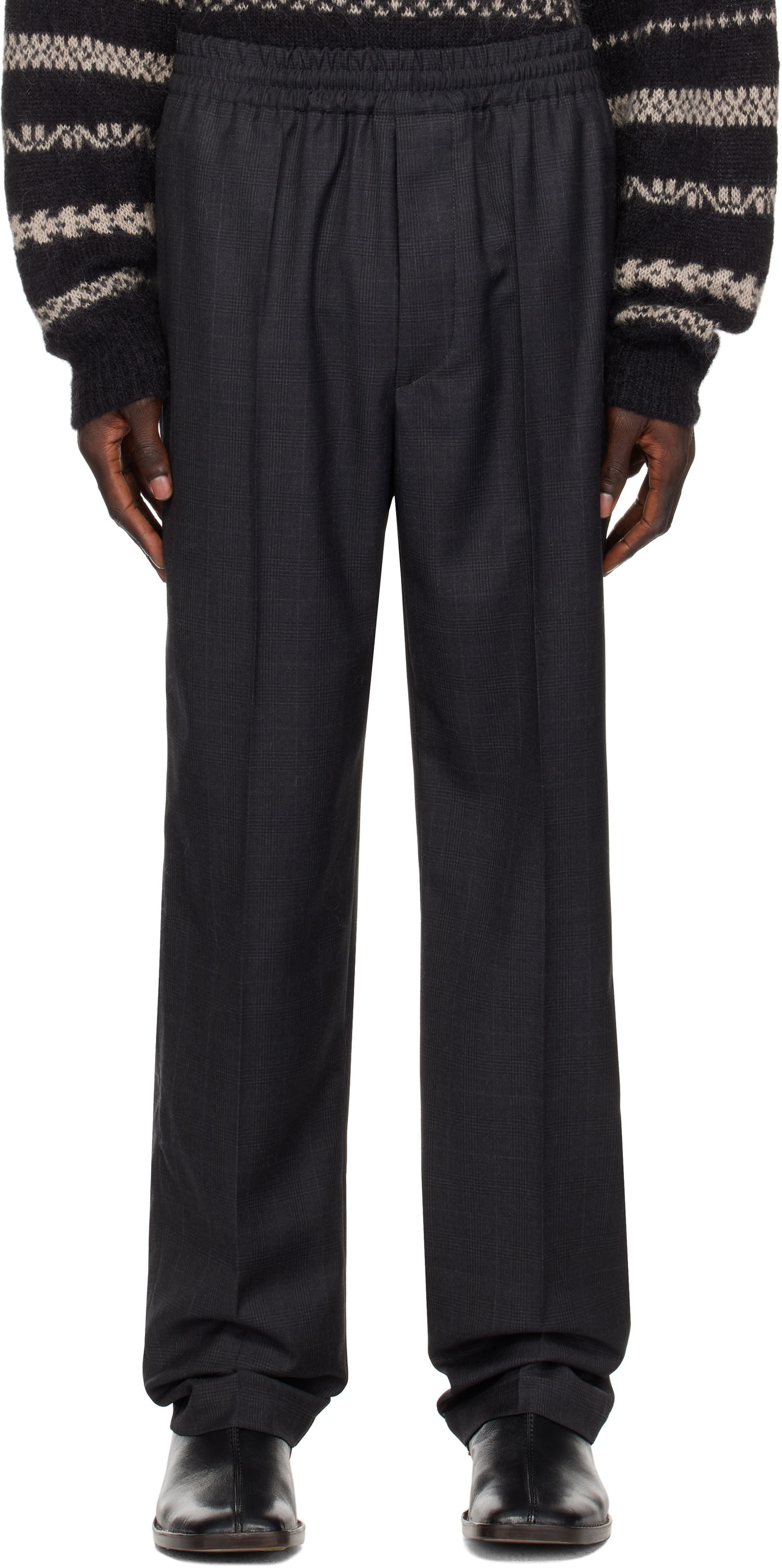 Bukser ISABEL MARANT Isabel Marant Nahili Checked Trousers Sort | 23APA0074HA-A3F61H, 0