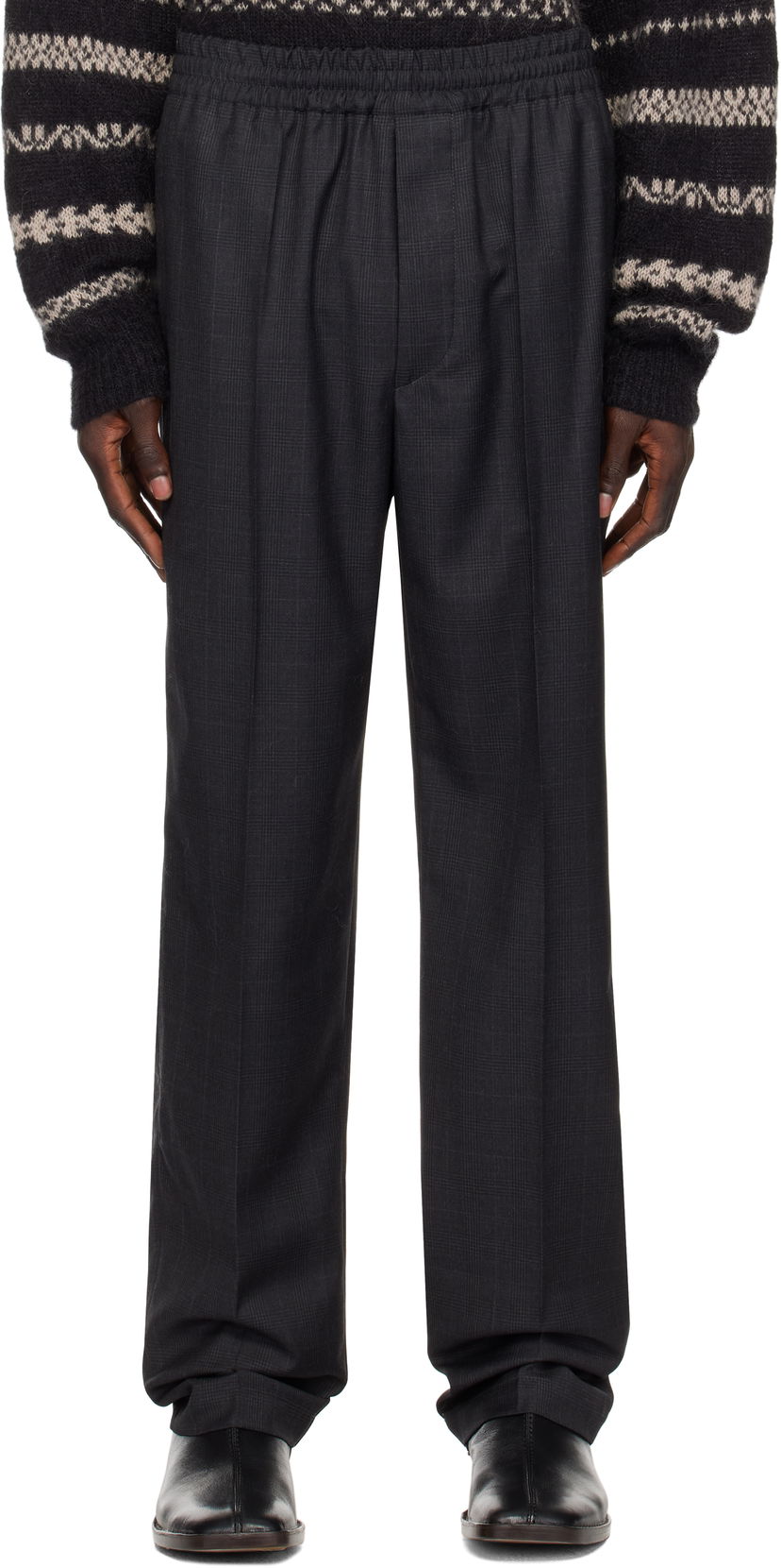 Bukser ISABEL MARANT Isabel Marant Nahili Checked Trousers Sort | 23APA0074HA-A3F61H