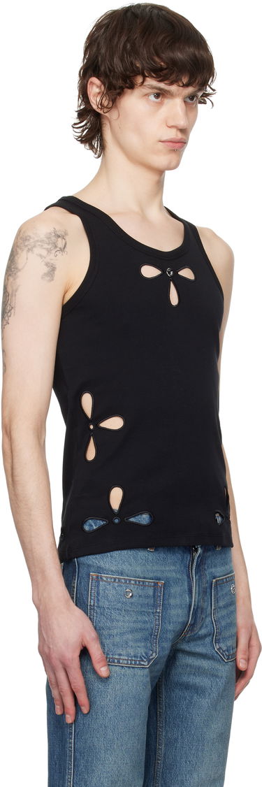 Tanktop Coperni Coperni Petal Embroidered Tank Top Sort | COPJS123F5012MEN, 1