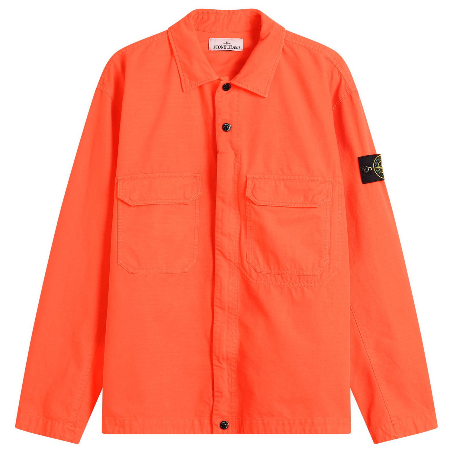 Jakke Stone Island Ripstop Zip Shirt Jacket Orange | K2S151200009-V0018, 1