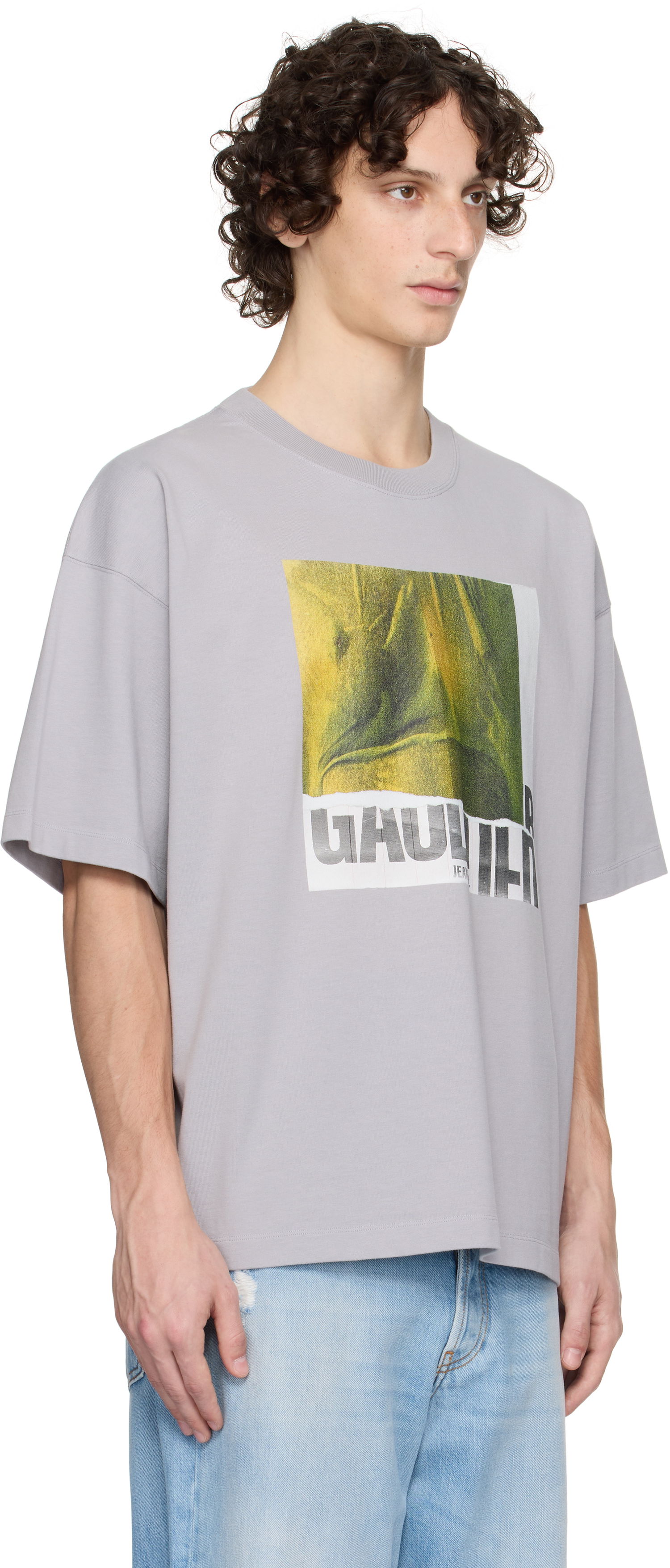 T-shirt Jean Paul Gaultier Jean Paul Gaultier Oversized Printed T-Shirt Grå | 25/03-W-TO293-J001-134812, 1