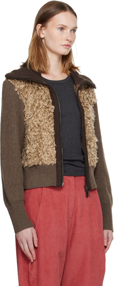 Sweater Andersson Bell Curly Faux Fur Panel Full-Zip Knit Cardigan Flerfarvet | atb1392w, 1