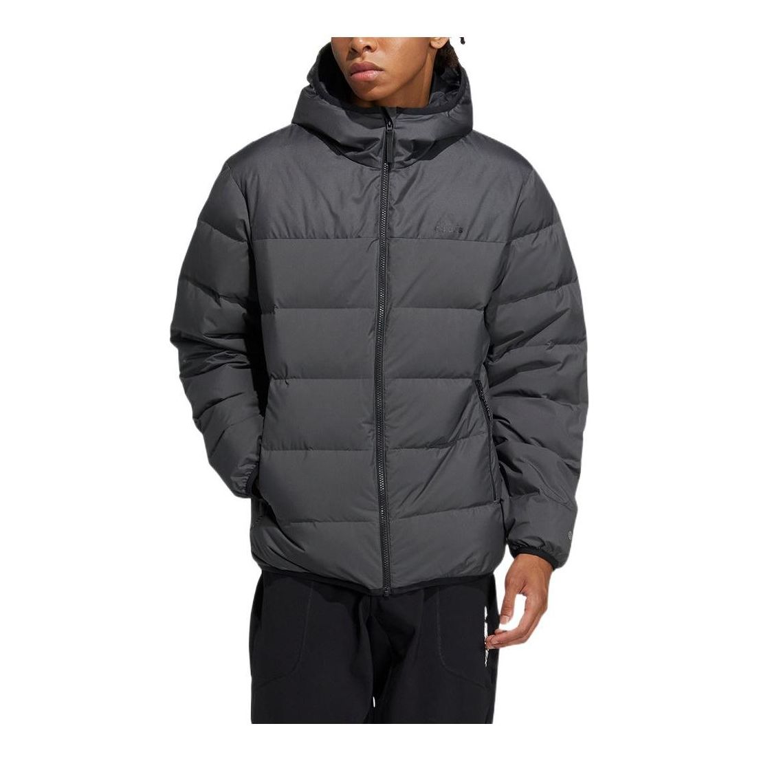 Puffer jakke adidas Originals Hooded Puffer Jacket Grå | HZ2594, 0
