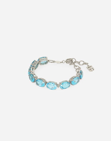 Armbånd Dolce & Gabbana Dolce & Gabbana Anna 18kt White Gold Bracelet with Light Blue Topazes Blå | WBQA4GWTOLB80001, 2