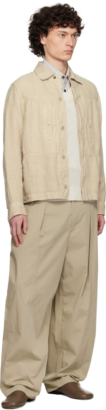 Frakker Stone Island Stone Island Diagonal Linen Overshirt Beige | K1S15 1200010 S00F8, 4