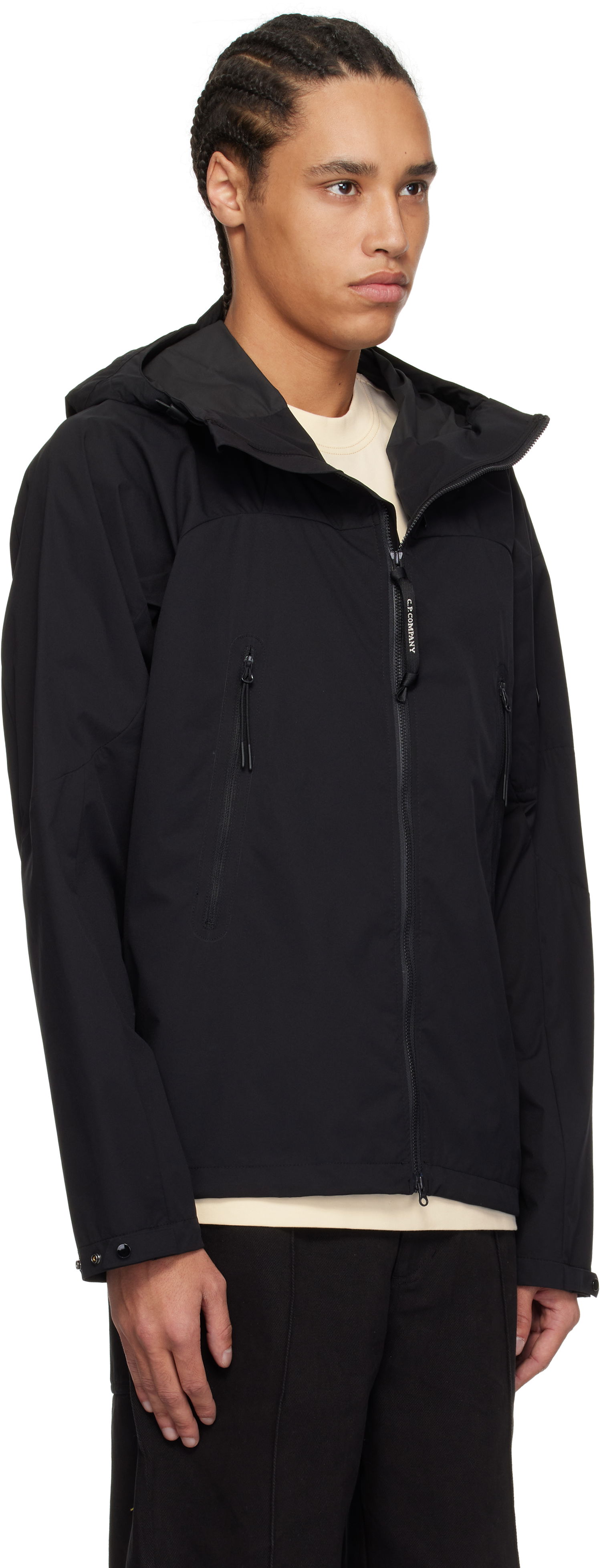 Vindjakke C.P. Company C.P. Company Pro-Tek Hooded Jacket Sort | 18CMOW006A-110264A, 1