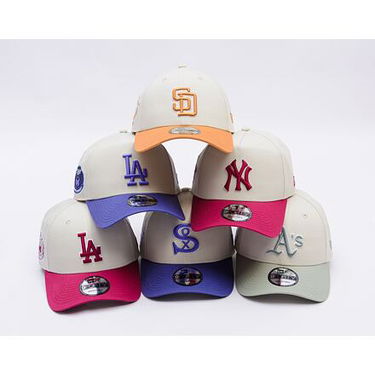 Kasket New Era New Era MLB World Series Patch 9FORTY LA Dodgers Adjustable Cap Beige | 60595243, 7