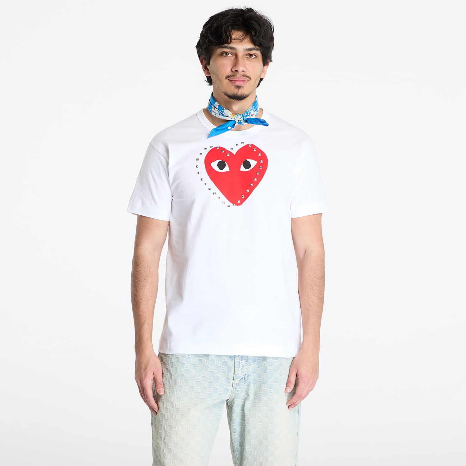 T-shirt Comme des Garçons Comme des Garçons PLAY Print T-Shirt Hvid | AX-T803 WHITE, 0