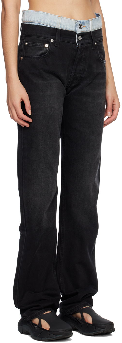 Jeans VETEMENTS VTMNTS Double Waist Jeans Sort | VL16PA400B, 1