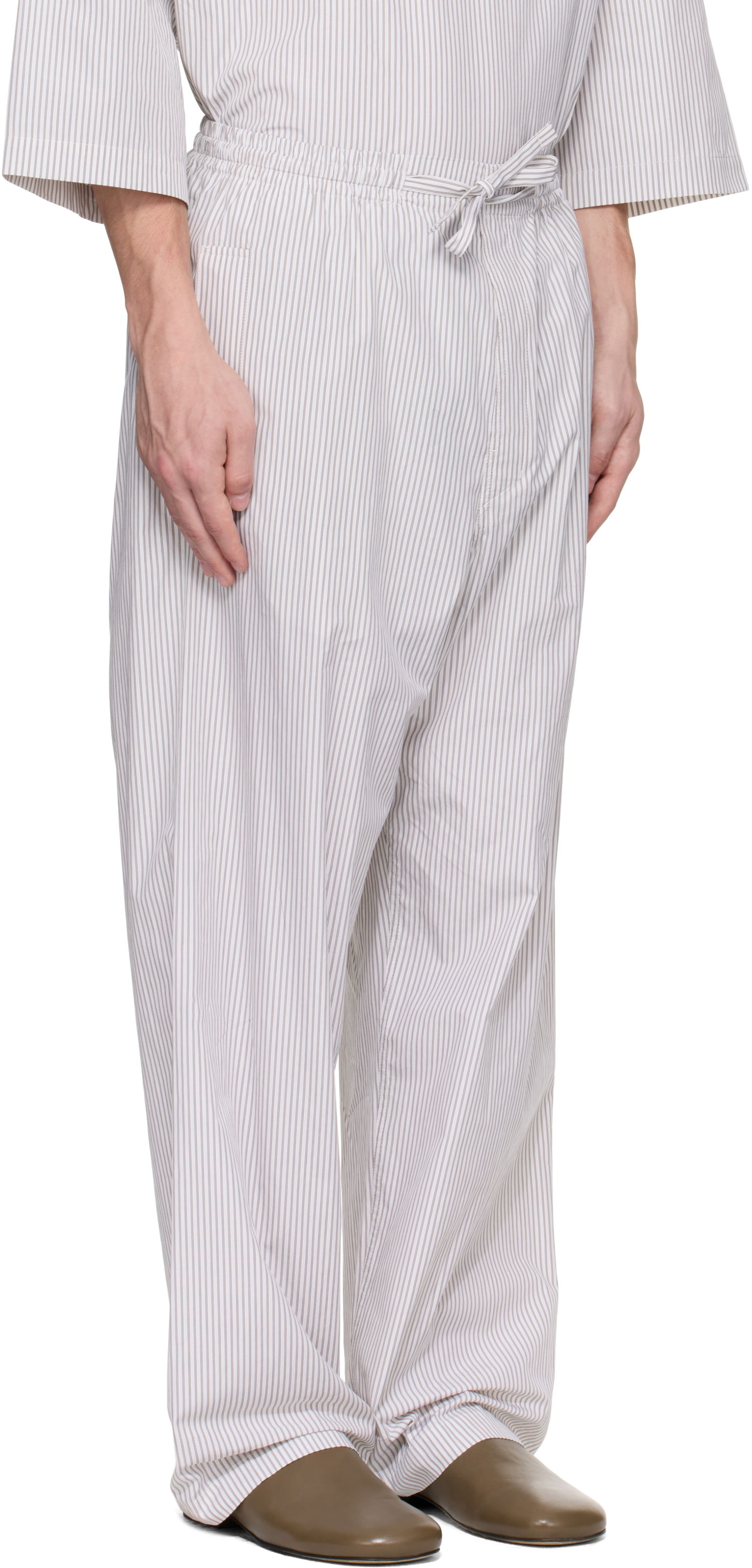 Pyjamas LEMAIRE Lemaire Striped Pyjama Trousers Hvid | PA1211 LF1409, 1