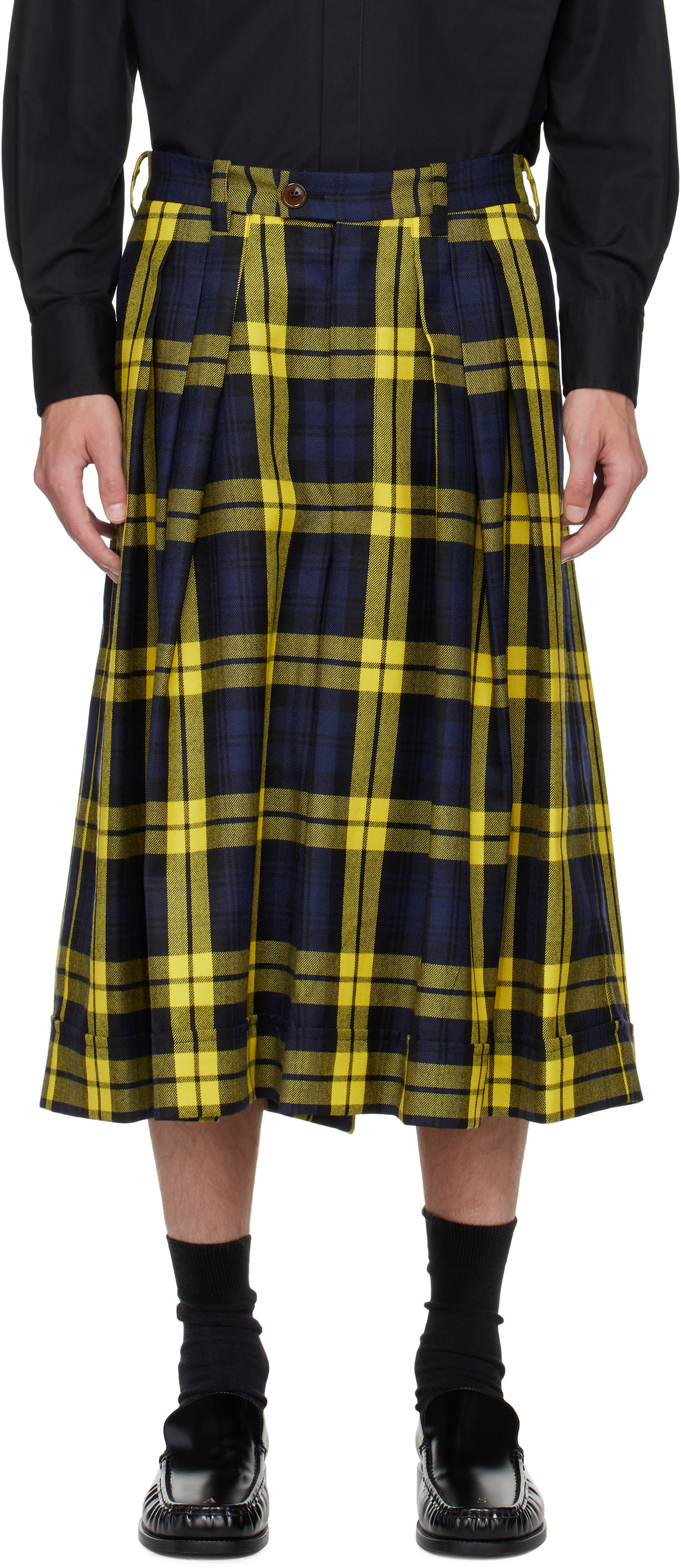 Shorts Vivienne Westwood Vivienne Westwood Pleated Tartan Culottes Gul | 3F01000C-W0175-, 0