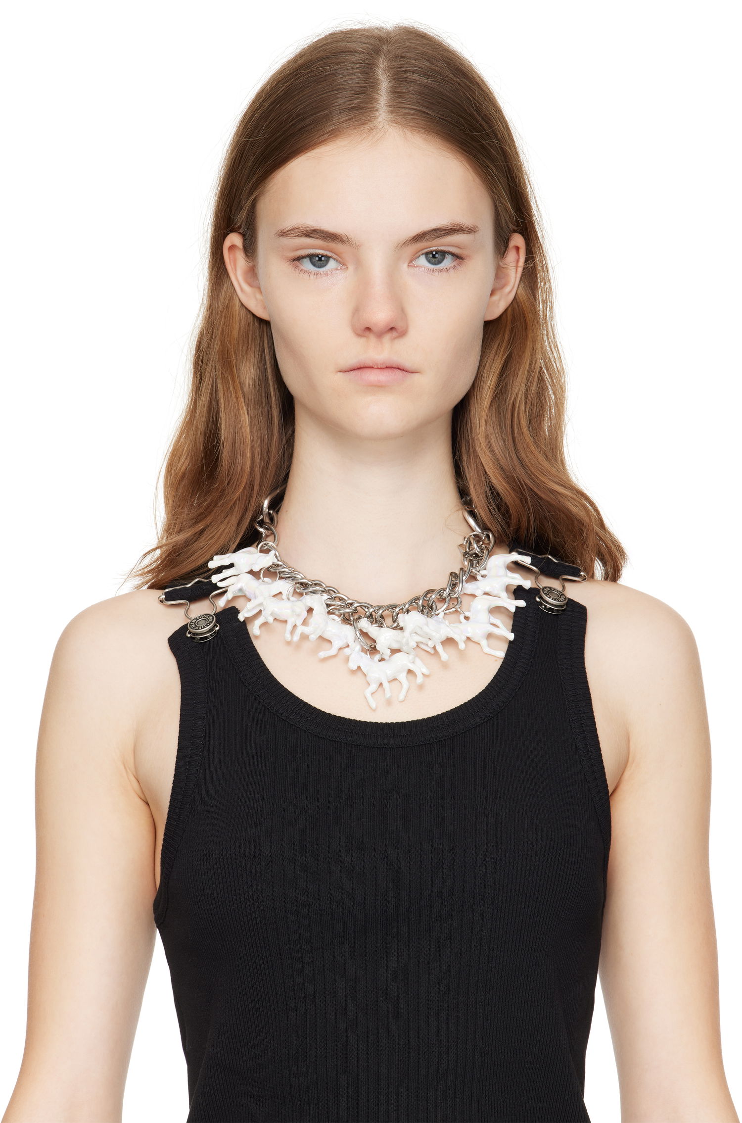 Halskæde Chopova Lowena Chopova Lowena Horse Girl Chain Necklace Metalisk | 6600, 1