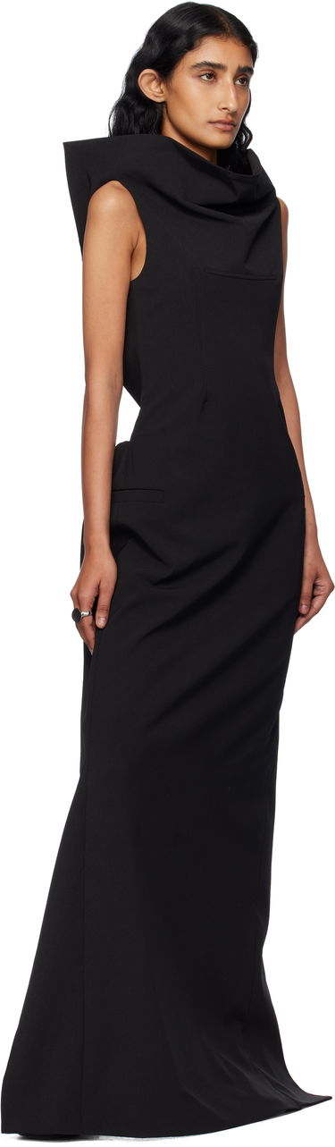 Kjole Jean Paul Gaultier Jean Paul Gaultier Cowl Neck Maxi Dress Sort | 25/03-W-DR045-W002-00, 3