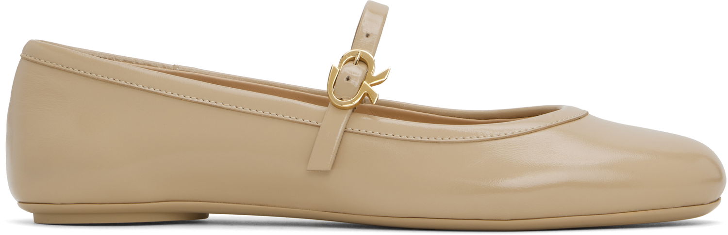 Sneakers og sko Gianvito Rossi Carla Ballerina Flats Beige | G22223-05GOM-NUI, 0