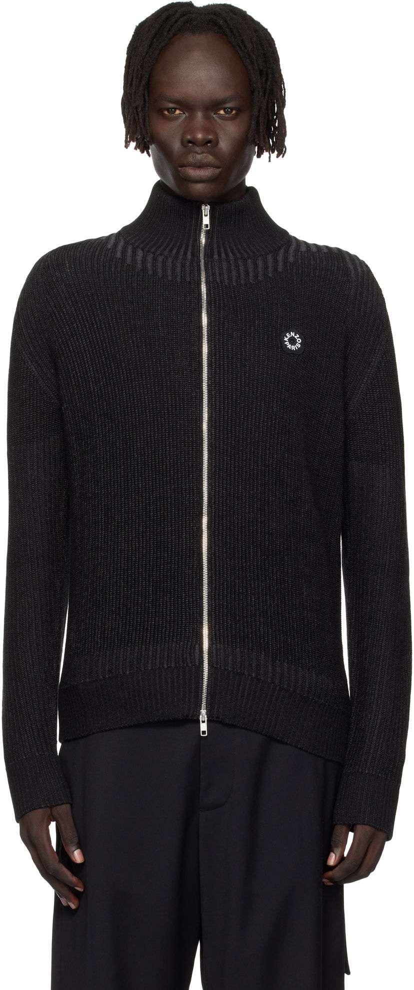 Sweater KENZO Kenzo Paris 'Boke Flower 2.0' Zip Cardigan Sort | FF65CA7403LH