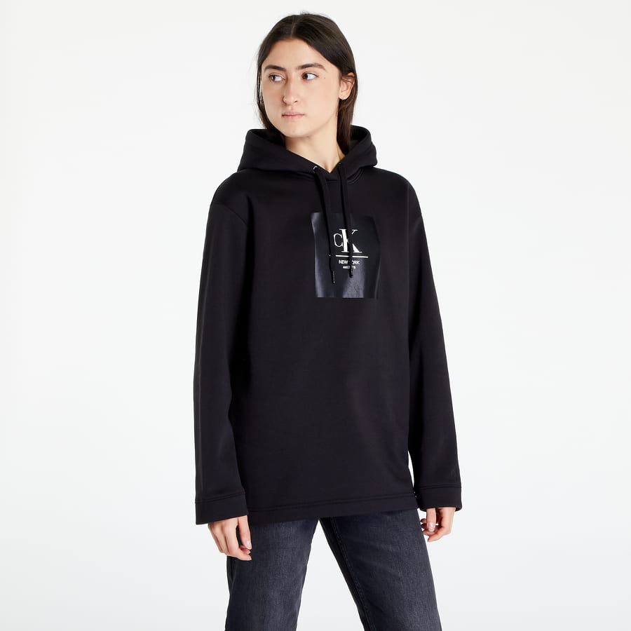 Sweatshirt CALVIN KLEIN Woven Label Oversized Sort | J20J219757 BEH, 0