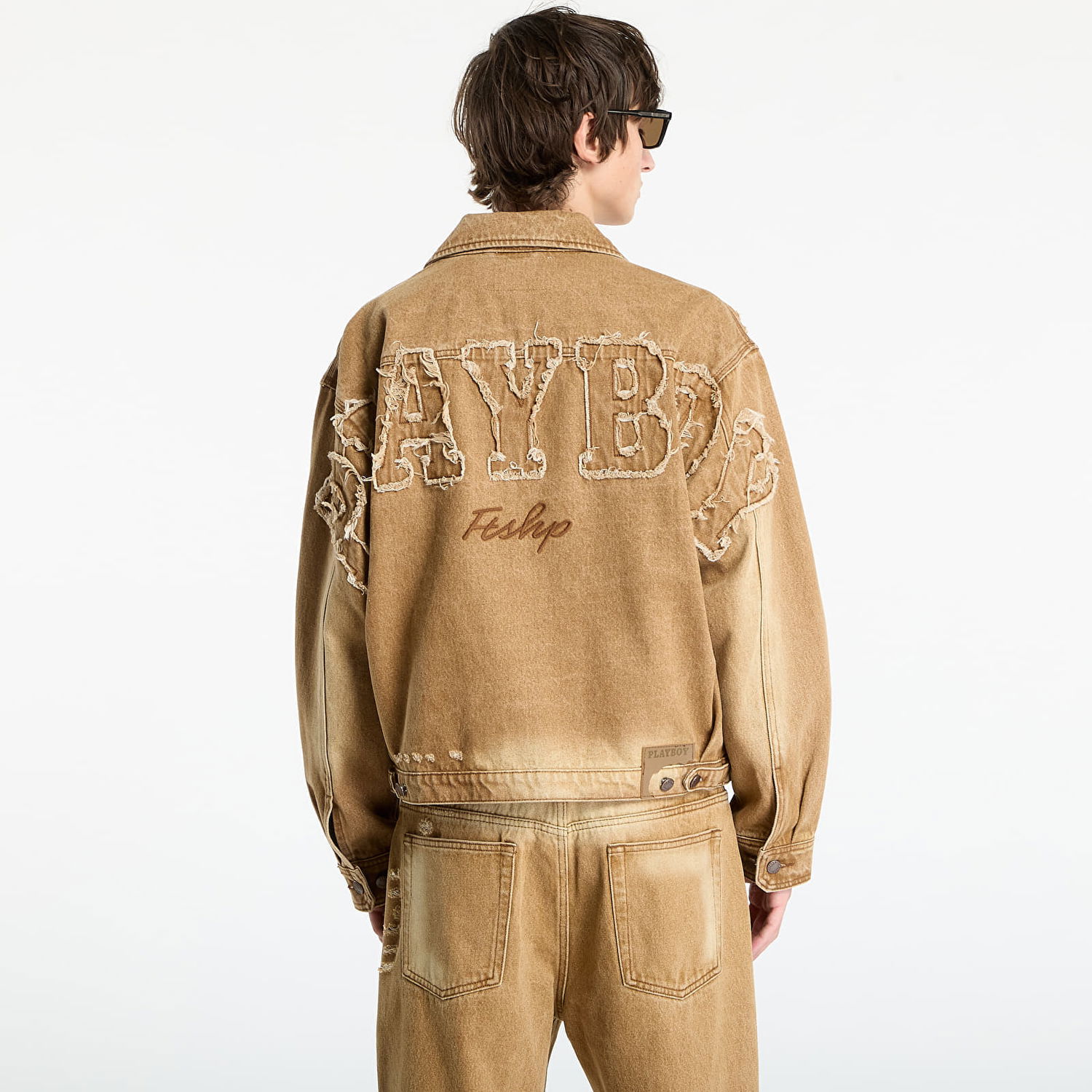 Jakke Footshop Playboy x FTSHP Denim Jacket UNISEX Orche Brun | FTSHP_512, 1