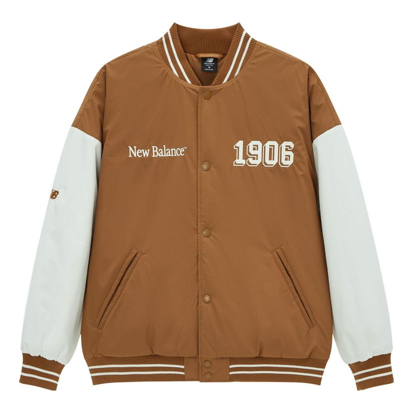 Bomberjakke New Balance Baseball Varsity Jacket Brun | AMJ34309-WOI