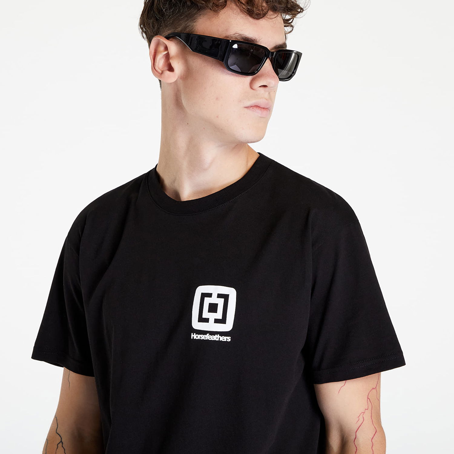 T-shirt Horsefeathers Mini Logo T-Shirt Sort | SM950A, 0