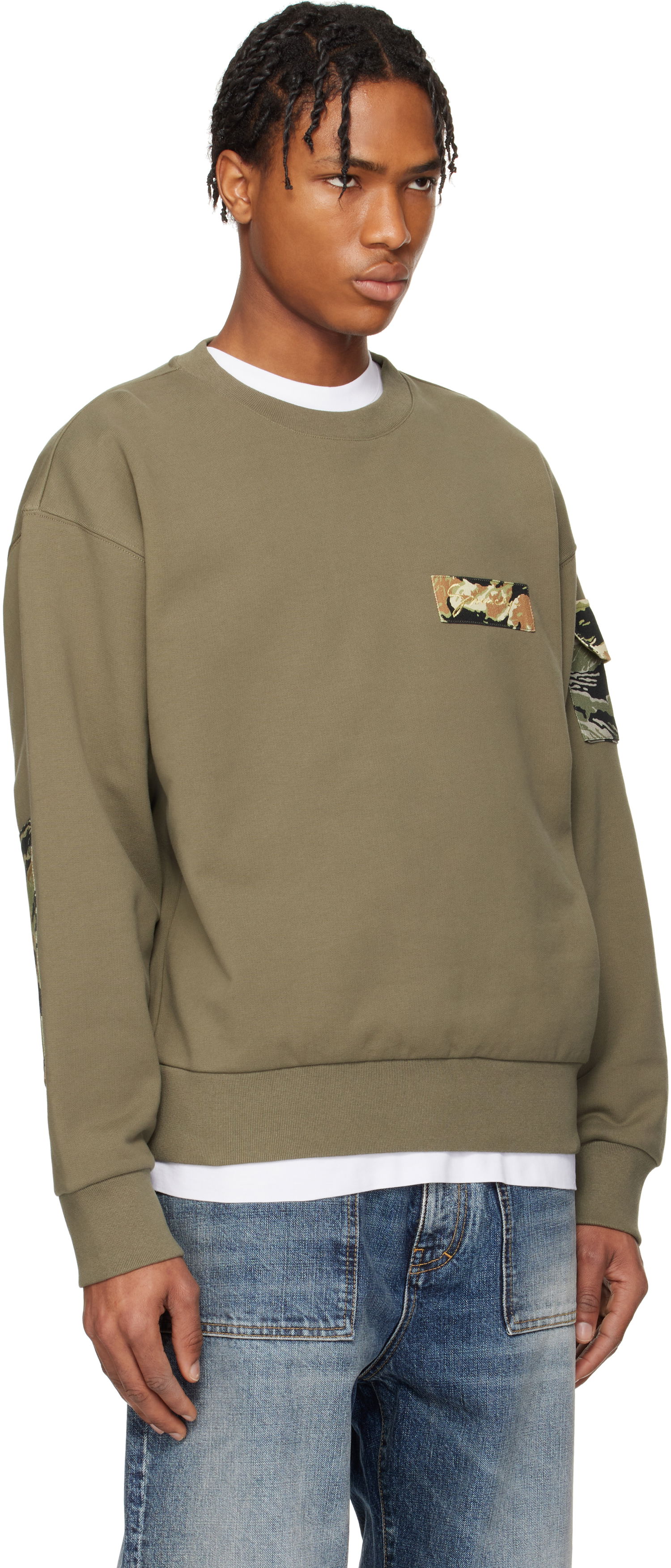 Sweatshirt Givenchy Givenchy Camo Patches Sweatshirt Grøn | BMJ0LC3YQ6333, 1